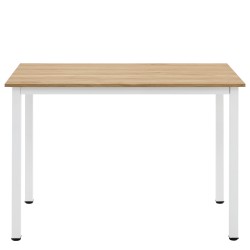 Τραπέζι Τραπεζαρίας  VERDELL Sonoma/Λευκό Μέταλλο/Μοριοσανίδα 110x70x76cm