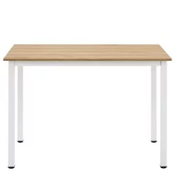 Τραπέζι Τραπεζαρίας  VERDELL Sonoma/Λευκό Μέταλλο/Μοριοσανίδα 110x70x76cm