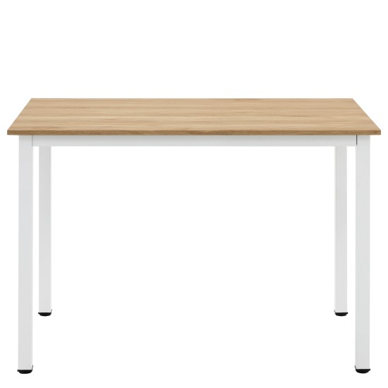 Τραπέζι Τραπεζαρίας  VERDELL Sonoma/Λευκό Μέταλλο/Μοριοσανίδα 110x70x76cm