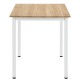 Τραπέζι Τραπεζαρίας  VERDELL Sonoma/Λευκό Μέταλλο/Μοριοσανίδα 110x70x76cm