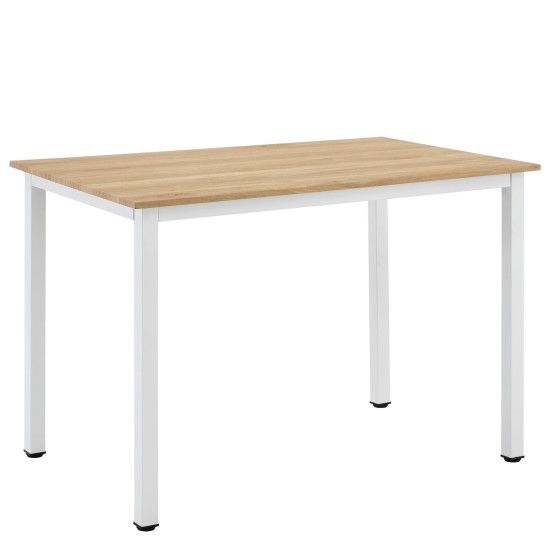 Τραπέζι Τραπεζαρίας  VERDELL Sonoma/Λευκό Μέταλλο/Μοριοσανίδα 110x70x76cm