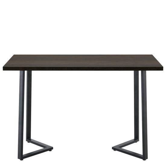 Τραπέζι Τραπεζαρίας  WINFORD Καρυδί/Μαύρο Μέταλλο/Μοριοσανίδα 120x70x76cm