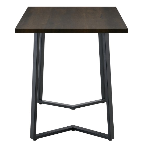 Τραπέζι Τραπεζαρίας  WINFORD Καρυδί/Μαύρο Μέταλλο/Μοριοσανίδα 120x70x76cm