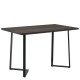 Τραπέζι Τραπεζαρίας  WINFORD Καρυδί/Μαύρο Μέταλλο/Μοριοσανίδα 120x70x76cm