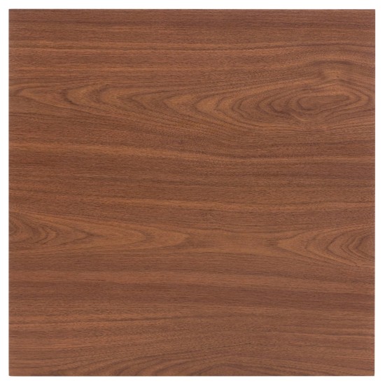 Τραπέζι Τραπεζαρίας  BROOKWYN Καρυδί/Μαύρο Μέταλλο/Μοριοσανίδα 60x60x74cm