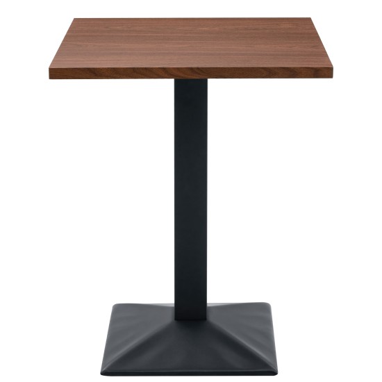 Τραπέζι Τραπεζαρίας  BROOKWYN Καρυδί/Μαύρο Μέταλλο/Μοριοσανίδα 60x60x74cm