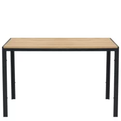 Τραπέζι Τραπεζαρίας  CRESTMERE Sonoma/Μαύρο Μέταλλο/Μοριοσανίδα 120x70x75cm