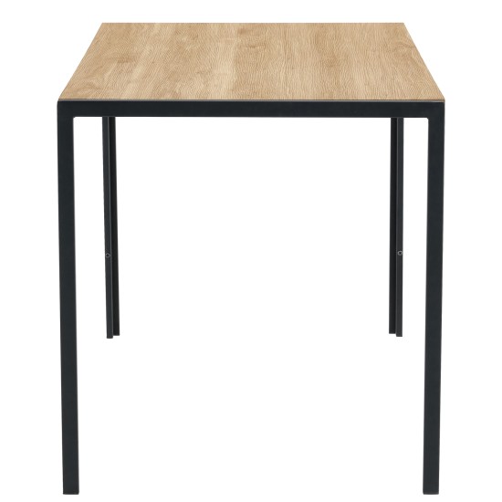 Τραπέζι Τραπεζαρίας  CRESTMERE Sonoma/Μαύρο Μέταλλο/Μοριοσανίδα 120x70x75cm