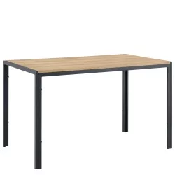 Τραπέζι Τραπεζαρίας  CRESTMERE Sonoma/Μαύρο Μέταλλο/Μοριοσανίδα 120x70x75cm