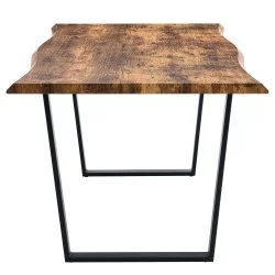 Σετ Τραπεζαρία (2+1)  NORTHAM Καρυδί/Μαύρο Μέταλλο/Ξύλο