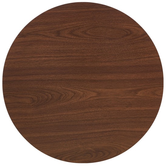 Τραπέζι Τραπεζαρίας  QUINTON Καρυδί/Μαύρο Μέταλλο/Μοριοσανίδα 60x60x74cm