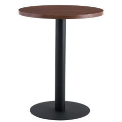 Τραπέζι Τραπεζαρίας  QUINTON Καρυδί/Μαύρο Μέταλλο/Μοριοσανίδα 60x60x74cm