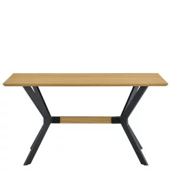 Τραπέζι Τραπεζαρίας  ELDRIDGE Sonoma/Μαύρο Μέταλλο/Μοριοσανίδα 160x80x74cm