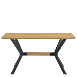 Τραπέζι Τραπεζαρίας  ELDRIDGE Sonoma/Μαύρο Μέταλλο/Μοριοσανίδα 120x60x74cm