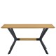 Τραπέζι Τραπεζαρίας  ELDRIDGE Sonoma/Μαύρο Μέταλλο/Μοριοσανίδα 120x60x74cm