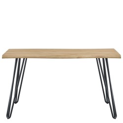 Τραπέζι Τραπεζαρίας  BRANWELL Sonoma/Μαύρο Μέταλλο/Μοριοσανίδα 160x80x77.5cm