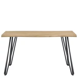 Τραπέζι Τραπεζαρίας  BRANWELL Sonoma/Μαύρο Μέταλλο/Μοριοσανίδα 160x80x77.5cm
