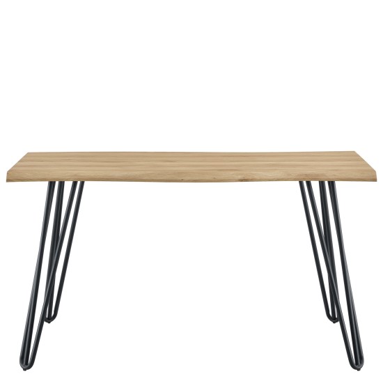 Τραπέζι Τραπεζαρίας  BRANWELL Sonoma/Μαύρο Μέταλλο/Μοριοσανίδα 160x80x77.5cm