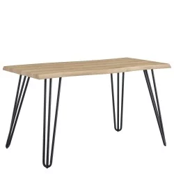 Τραπέζι Τραπεζαρίας  BRANWELL Sonoma/Μαύρο Μέταλλο/Μοριοσανίδα 140x70x77.5cm