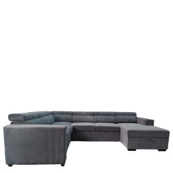 Καναπές Γωνιακός  AVELON Γκρι Σκούρο Ύφασμα/Ξύλο 249x312x82cm