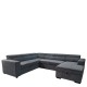 Καναπές Γωνιακός  AVELON Γκρι Σκούρο Ύφασμα/Ξύλο 249x312x82cm
