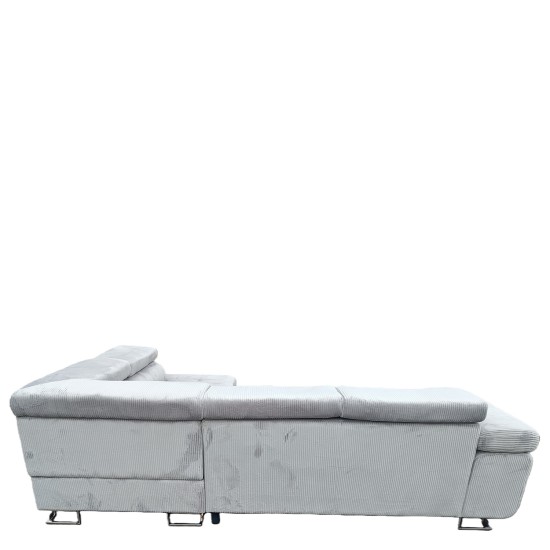 Καναπές Γωνιακός  LUZANO Γκρι Ανοιχτό Ύφασμα/MDF 277x203x100cm