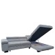 Καναπές Γωνιακός  LUZANO Γκρι Ανοιχτό Ύφασμα/MDF 277x203x100cm