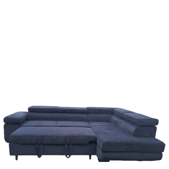 Καναπές Γωνιακός  LUZANO Μαύρο Ύφασμα/MDF 277x203x100cm