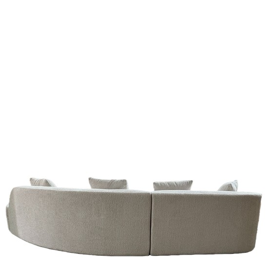 Καναπές MONTARO  Γκρι Ανοιχτό Ύφασμα 140x105x65cm/206x124x68cm