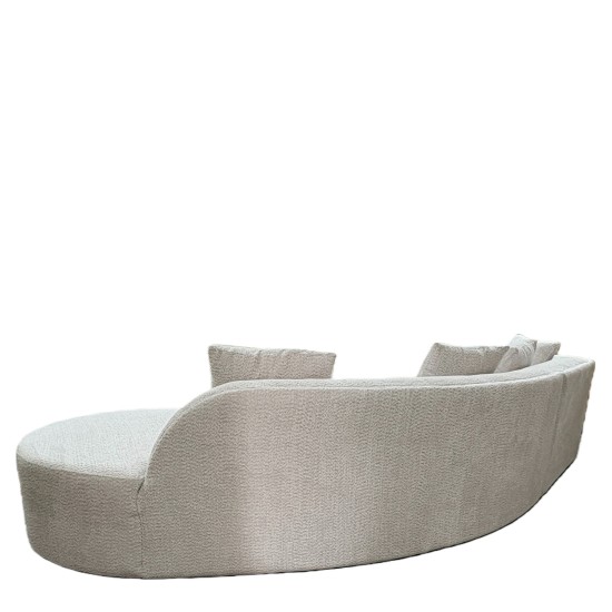 Καναπές MONTARO  Γκρι Ανοιχτό Ύφασμα 140x105x65cm/206x124x68cm