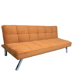 Καναπές Κρεβάτι  ELVORE Κεχριμπάρι Ύφασμα/Ξύλο 190x83x74cm