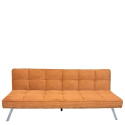 Καναπές Κρεβάτι  ELVORE Κεχριμπάρι Ύφασμα/Ξύλο 190x83x74cm