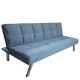 Καναπές Κρεβάτι  ELVORE Μπλε Ύφασμα/Ξύλο 190x83x74cm