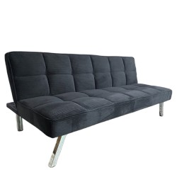 Καναπές Κρεβάτι  ELVORE Μαύρο Ύφασμα/Ξύλο 190x83x74cm