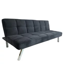 Καναπές Κρεβάτι  ELVORE Μαύρο Ύφασμα/Ξύλο 190x83x74cm