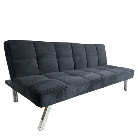 Καναπές Κρεβάτι  ELVORE Μαύρο Ύφασμα/Ξύλο 190x83x74cm