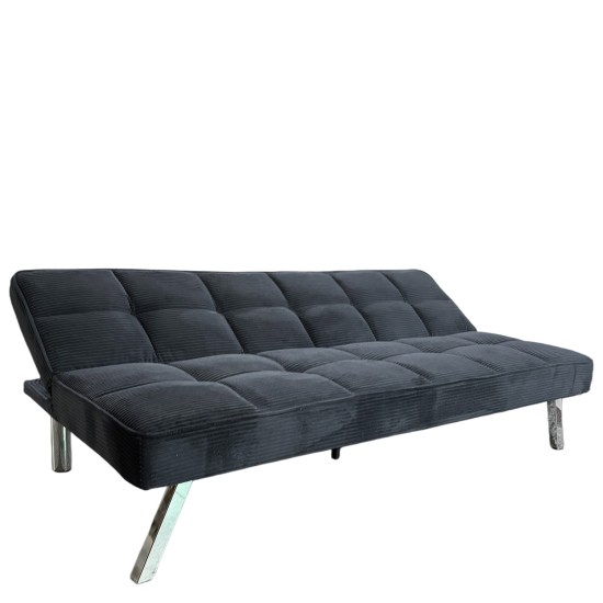 Καναπές Κρεβάτι  ELVORE Μαύρο Ύφασμα/Ξύλο 190x83x74cm