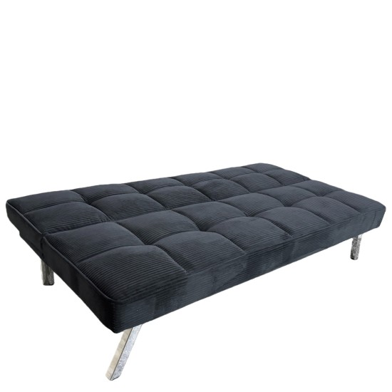 Καναπές Κρεβάτι  ELVORE Μαύρο Ύφασμα/Ξύλο 190x83x74cm