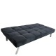 Καναπές Κρεβάτι  ELVORE Μαύρο Ύφασμα/Ξύλο 190x83x74cm