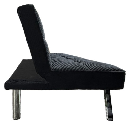 Καναπές Κρεβάτι  ELVORE Μαύρο Ύφασμα/Ξύλο 190x83x74cm