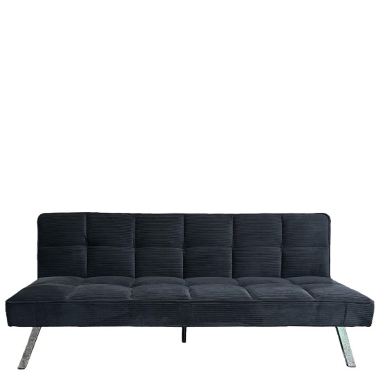 Καναπές Κρεβάτι  ELVORE Μαύρο Ύφασμα/Ξύλο 190x83x74cm