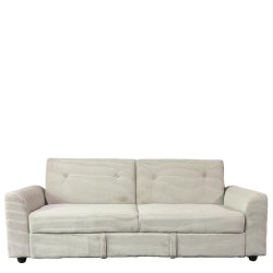 Καναπές Κρεβάτι  VALMERO Μπεζ Ύφασμα/Ξύλο 216x85x85cm