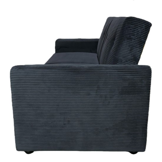 Καναπές Κρεβάτι  VALMERO Μαύρο Ύφασμα/Ξύλο 216x85x85cm