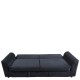 Καναπές Κρεβάτι  VALMERO Μαύρο Ύφασμα/Ξύλο 216x85x85cm