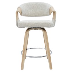 Σκαμπό Bar  VIONARA Μπεζ/Φυσικό 55x52.5x95cm