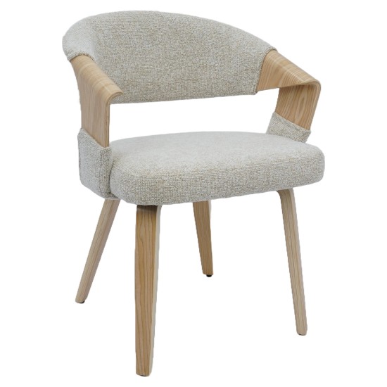 Καρέκλα Τραπεζαρίας  MIRETTA Μπεζ/Φυσικό 55x56x78cm