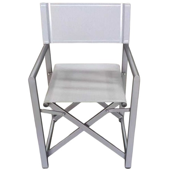 Καρέκλα Σκηνοθέτη  TERALLIS Γκρι Ανοιχτό Ύφασμα/Αλουμίνιο 56x48x86cm