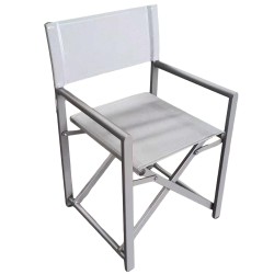 Καρέκλα Σκηνοθέτη  TERALLIS Γκρι Ανοιχτό Ύφασμα/Αλουμίνιο 56x48x86cm