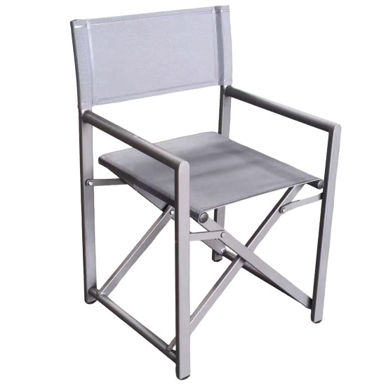 Καρέκλα Σκηνοθέτη  TERALLIS Γκρι Σκούρο Ύφασμα/Αλουμίνιο 56x48x86cm