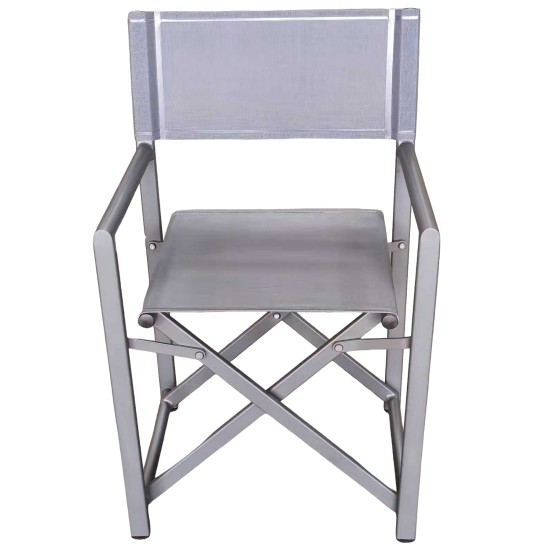 Καρέκλα Σκηνοθέτη  TERALLIS Γκρι Σκούρο Ύφασμα/Αλουμίνιο 56x48x86cm